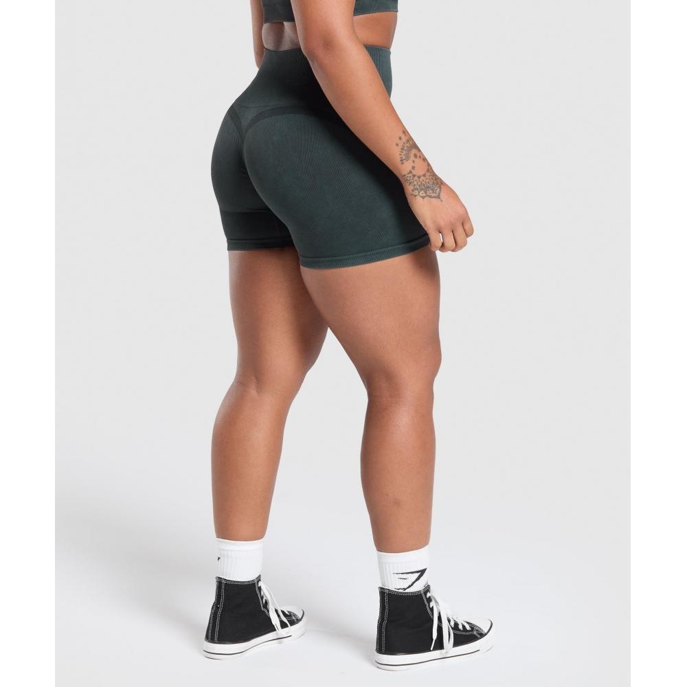 Gymshark Gains Seamless Washed Shorts Black B2c3m Bb2j