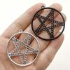 Zinc Alloy Gothic Geometric Star Pendant for DIY Jewelry