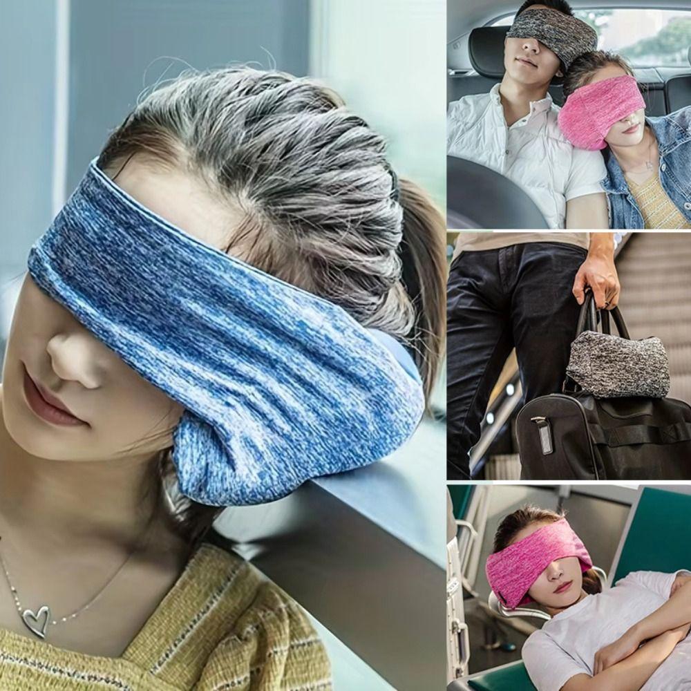 

Soft Travel Neck Pillow 2in 1 Neck Cushion New Eye Mask Pillow синій