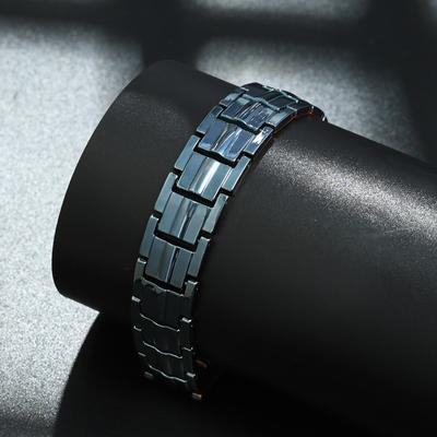 Bracciale da Uomo per Uomo Braccialetti a Maglie Magnetiche Metalliche Braccialetto Magnetico al Germanio Gioielli per la Salute e l'Energia
