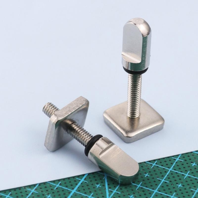 2Pcs Surfboard Long Board Fins Screws Stainless Steel Fins Screw Thumb Fins Screw for Single Fins Paddles Board Fins Box