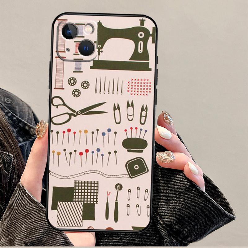 Sewing Machine Phone Case For iPhone 17 Pro Max 11 14 15 16 Pro Max 12 13 mini 16 Plus 16e 17 Air Cover