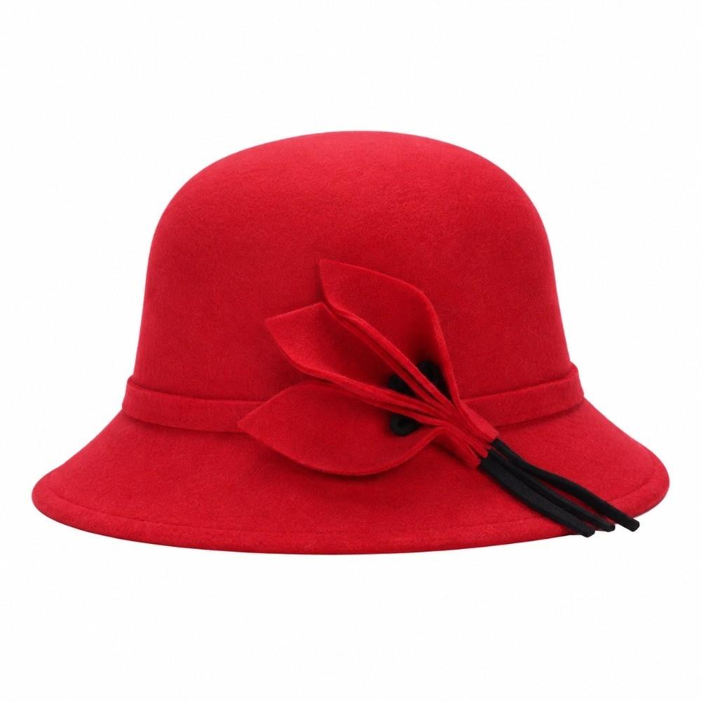Bowknot Decoration Bowler Hat Autumn Winter Bucket Hat Retro Fisherman Cap  Wedding Ceremony