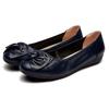 Spring Shoes Woman Flats Genuine Leather Slip On Ballet Flats Bowknot Casual Women Shoes Moccasins Loafers Plus Size 43 WSH3376