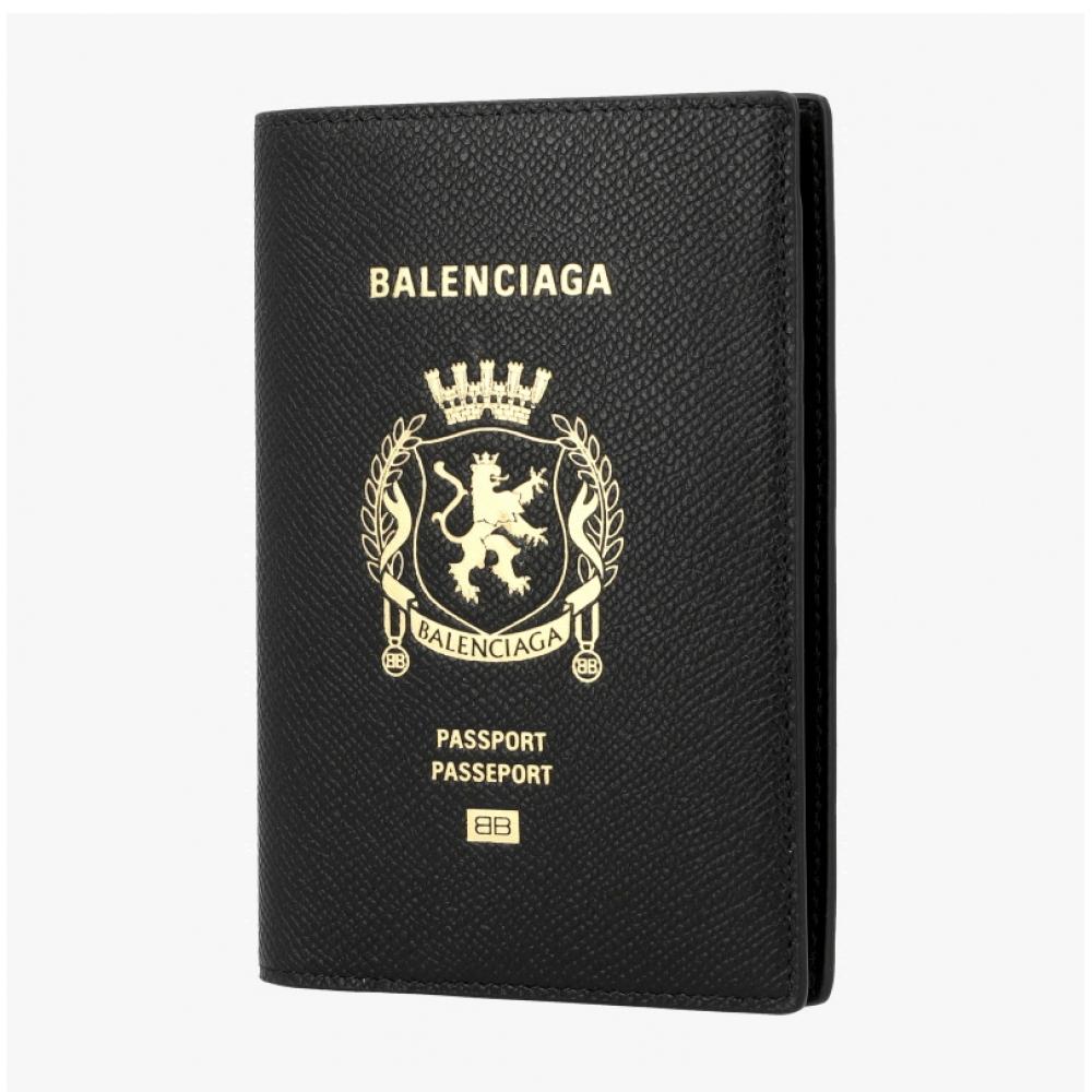 Balenciaga Logo Passport Wallet 787742 2aa3r