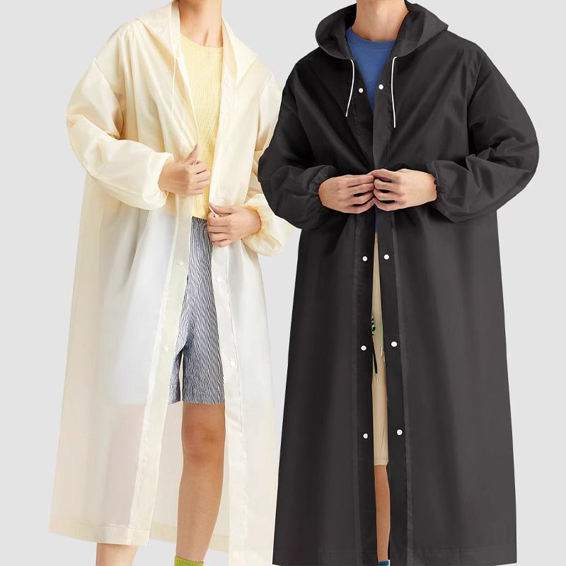 1PC Long Raincoat Unisex Adult For Tourism Hiking Non Disposable Thickened Rain Gear Waterproof Outdoor Travel Universal