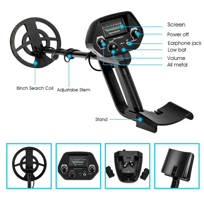 GTX4080 Metal Detector Underground Gold Detector Metal 8 Inch Coil Pinpointing Gold Treasure Deeper Portable Hunter Detector