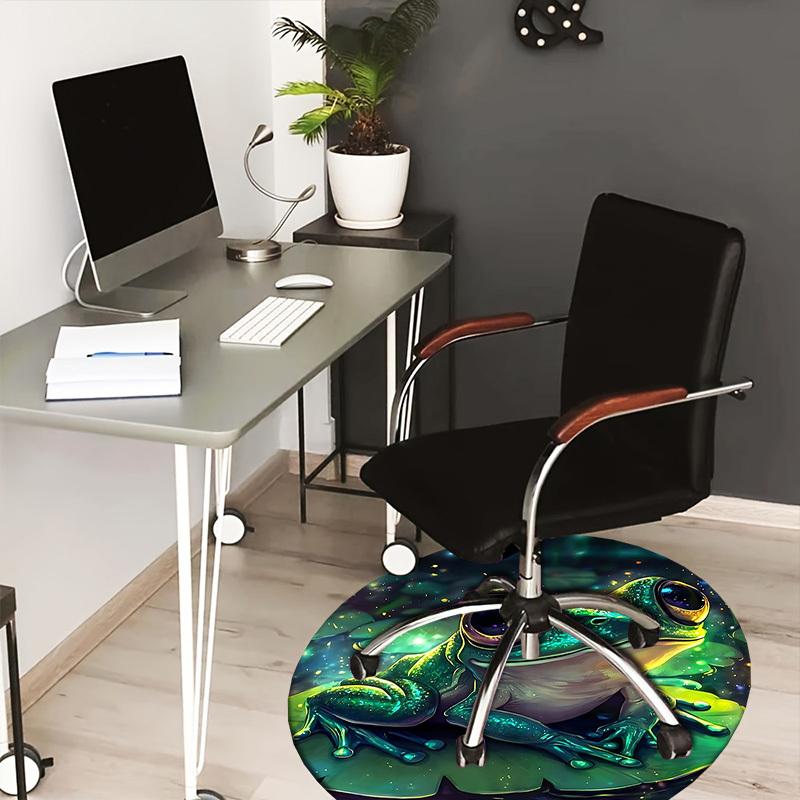 

1PC Frog Non-Slip Floor Round carpet, Office, family, bedroom, Large Area Rug Indoor Rugs, Durable PolyesterH0409 80cm by 80cm
