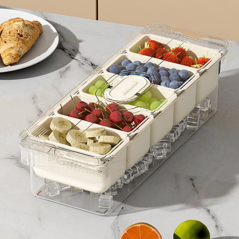 Condiment Containers Multifunctional Seasoning Containers 5 Compartments Reusable Kitchen Supplies Snack Organizer For Daily Use