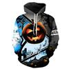 Autumn 3D Horror Pattern Printed Hoodies Fashionable Casual Sports Long Sleeved Men's Hooded Sweatshirts