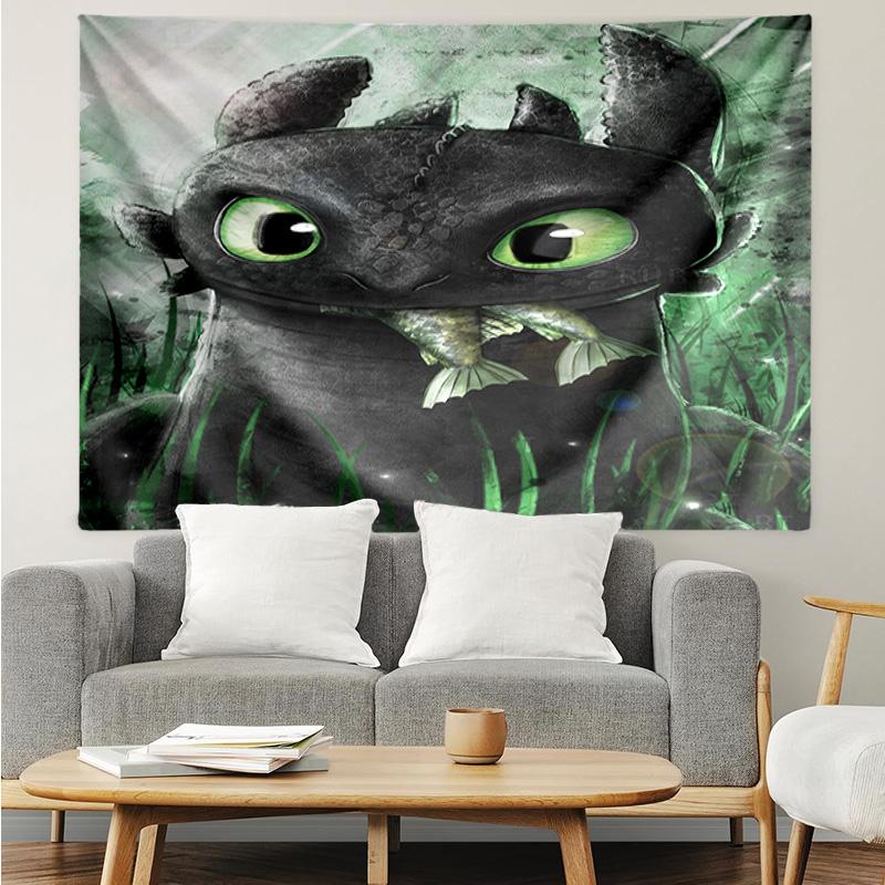 Dragon's Glimmering Fish Tapestry Hanging for Bedroom,Livingroom, Playroom,Decor Art Room Wall Tapestry Holiday and Birthday Gifts
