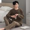 Pajamas Men'S Spring And Autumn Pure Cotton Long Sleeve Autumn Men'S Loose Casual Homewear Suit Men'S
