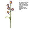 Handmade Crochet Bell Flower Stem Knitting Yarn Flower with Wire Ornament Decoration Mother's Day
