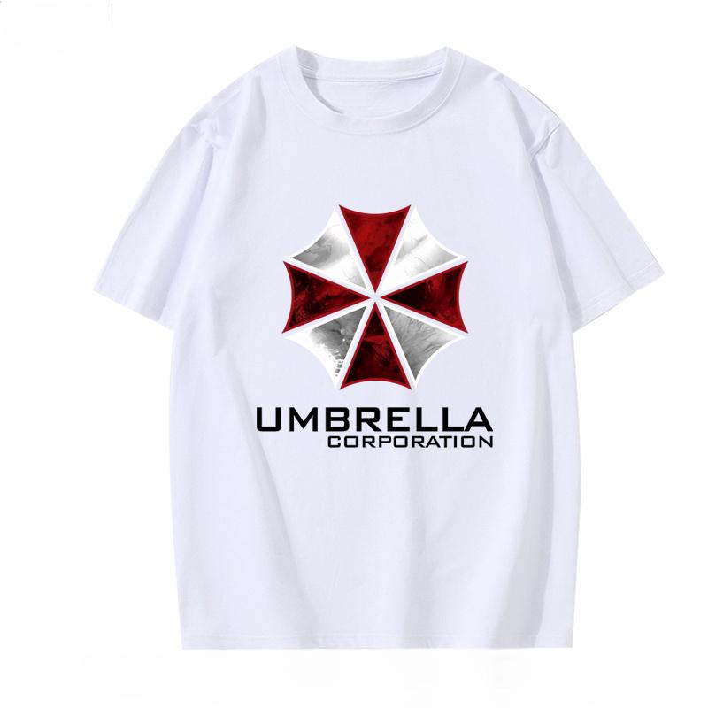 2026 Biohazard Protection Umbrella Company Ambrera Logo Surrounding ShortSleeved Unisexs and Unisexs Pure Cotton Shirt HalfSleeved