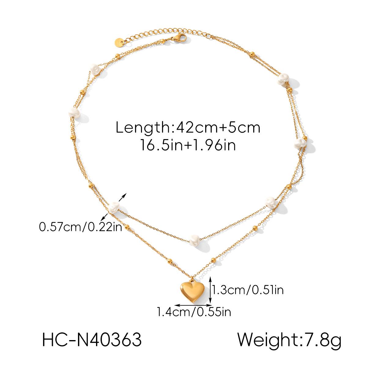 

Double-layer stainless steel necklace, light luxury niche accessory, sweater chain for women, titanium steel jewelry