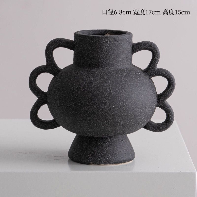 Creative Amphora Special-shaped Vase Living Room Dining Table Decoration Simple Art Cutout Ceramic Vase Flower Home Decoration