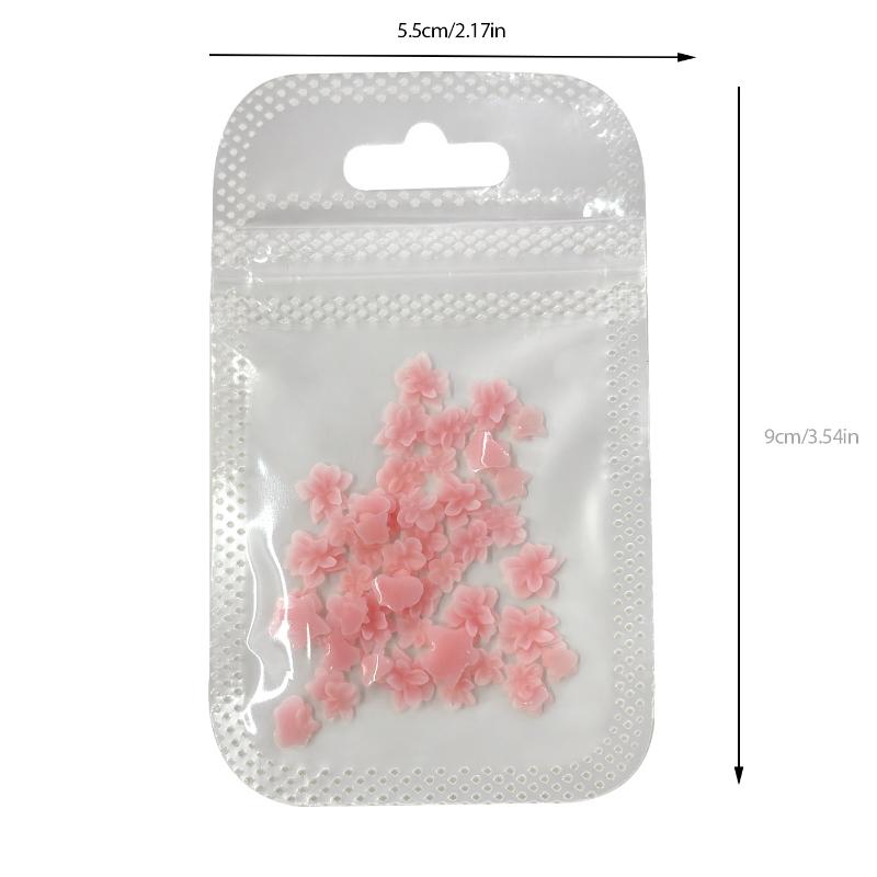 Size Mixed 3D Irregular Soft Flowers Resin Nail Charms Colorful Flower Nail Art Decorations Nail Ornaments Manicure Crafts