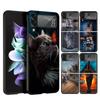 Cool Animal Big Cat Tiger Cover Phone Case For Samsung Galaxy Z Flip 7 6 5 4 3 5G Flip7 Flip6 Flip5 Flip4 Flip3 Black Fundas She