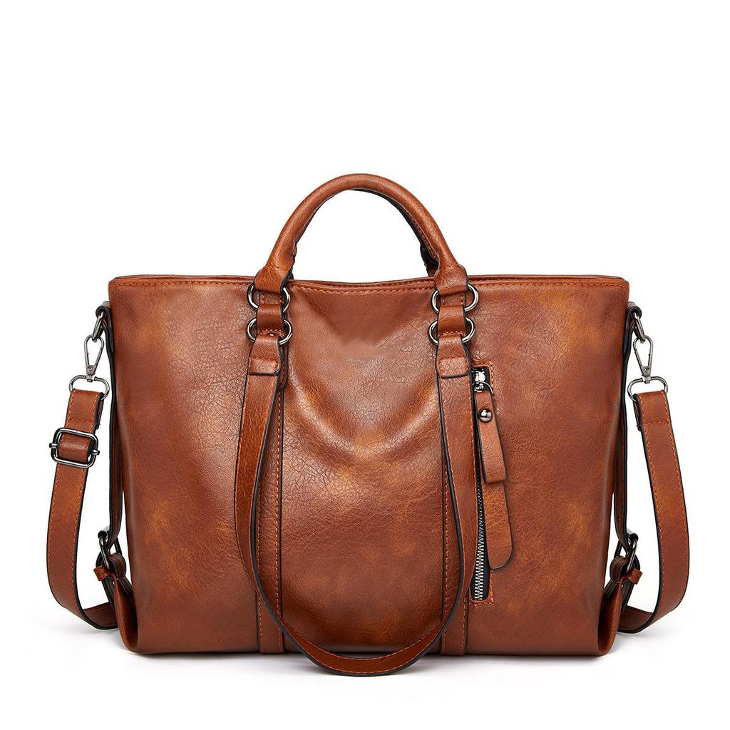 Modische neue Tragetaschen aus weichem PU-Leder, lässig, Business, Pendler, große Umhängetaschen, hochwertige Damenhandtaschen