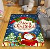Christmas Rug  Santa Playroom and Bedroom Plush Carpet Non-slip  Soft Play Mat Bed Area Rug Parlor Decor
