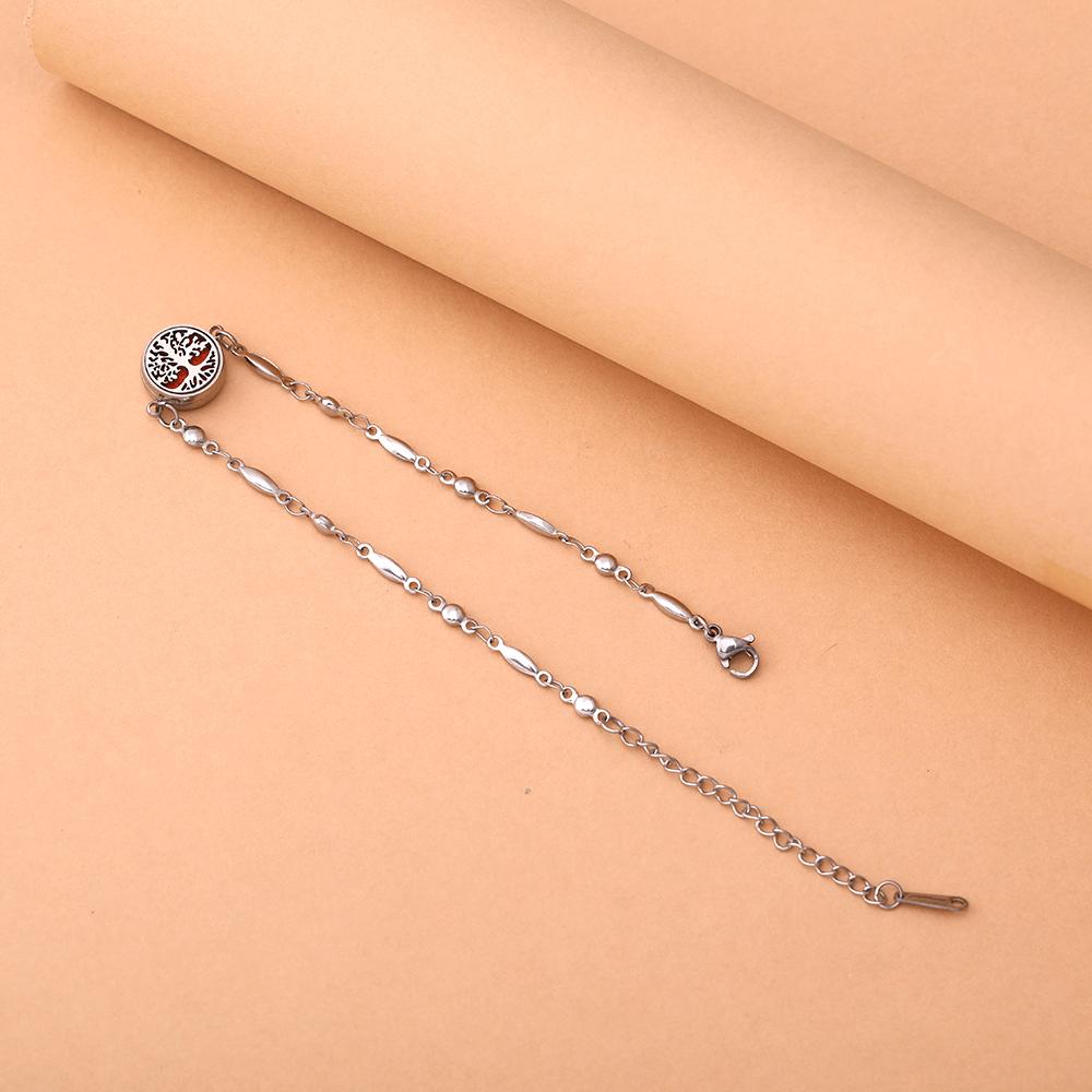 New Aromatherapy Locket Bracelet 12mm Essential Oil Diffuser Perfume Bangles Tree of Life High Quality Stainless Steel Jewelry