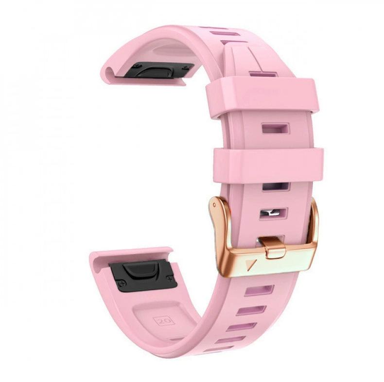 20mm Gold Buckle Silicone Smart Watch Band for Garmin Fenix 8S/7S/6S/6S Pro/5S