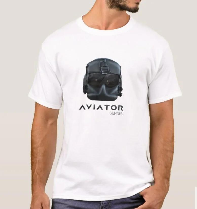 

Helicopter Pilot and Gunner Helmet Aviator TShirt 100 Cotton ONeck Short Sleeve Summer Casual Mens Tshirt Streetwear S