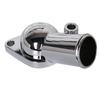 SBC BBC Chrome Water Neck Thermostat Housing Outlet Fit Chevy 45 Degree 350-454