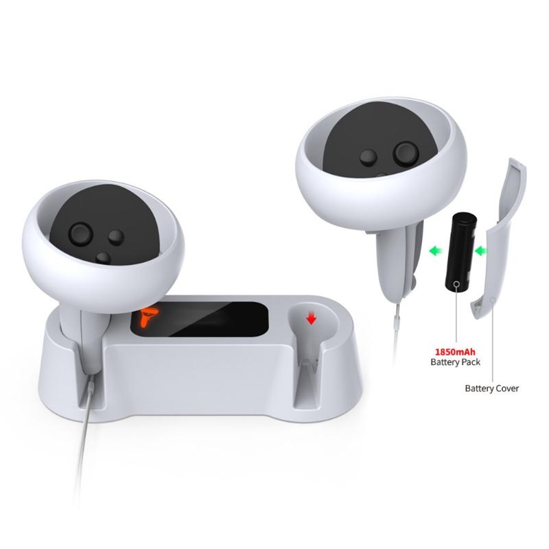 VR Gaming Fast Charging Base for Oculus Quest 2 Magnetic Charging Dock Station Glasses Magnetic Handle Free Accessories