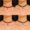 Santa Velvet Collar Necklaces Clavicle Chain Cartoon Pendant Choker Christmas Choker  Girl