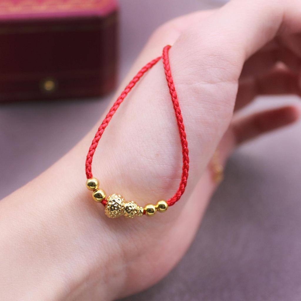 Personalized Zodiac Gourd Red String Bracelet for New Year Fortune and Good Luck