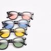 Korean Yellow Round Frame Black Sunglasses Women'S Retro Personalized Sunglasses Trendy Transparent Marine Sunglasses