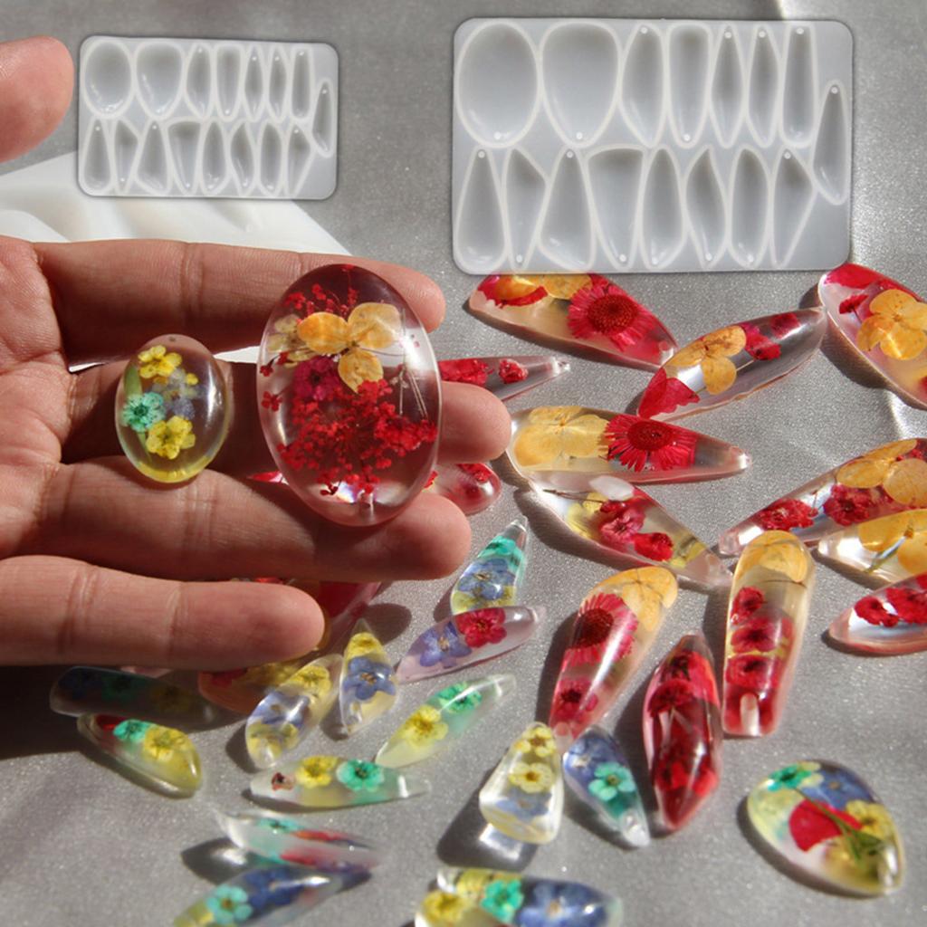 Silikonform Tropfenförmige Zubehörform Einzigartige Epoxidharz Schmuckherstellungsformen für Bastelbegeisterte