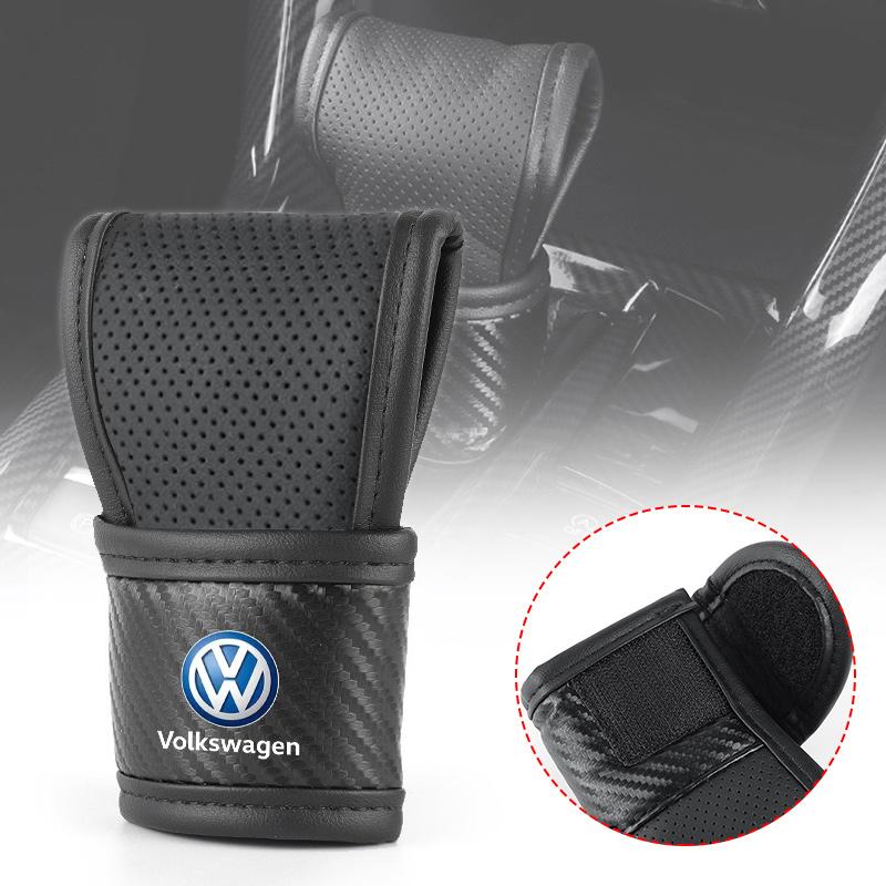 Pro VOLKSWAGEN VW Pro VW Volkswagen Auto Kryt na řadicí páku z kůže Kryt řadicí páky Dekorace rukojeti řazení Vhodné pro manuální automatickou převodovku Sh