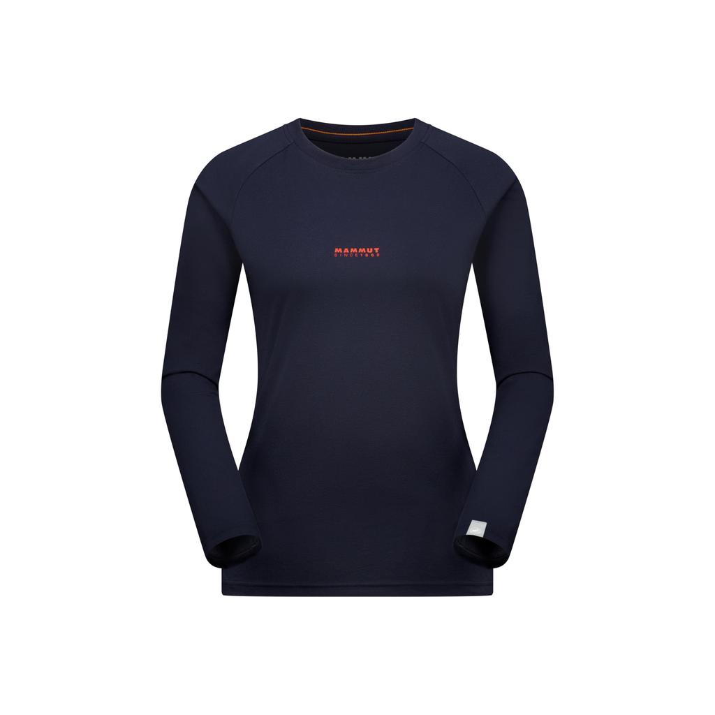 QD Logo Print Long Sleeve AF Women Red PRT1 T-shirts 1016-01040 Marine-Mammut