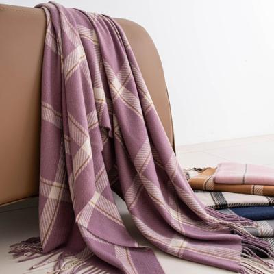 Scarf Women's Autumn and Winter High-end Plaid Shawl New Versatile Fashion Scarf Double-sided Thickened Dual-purpose