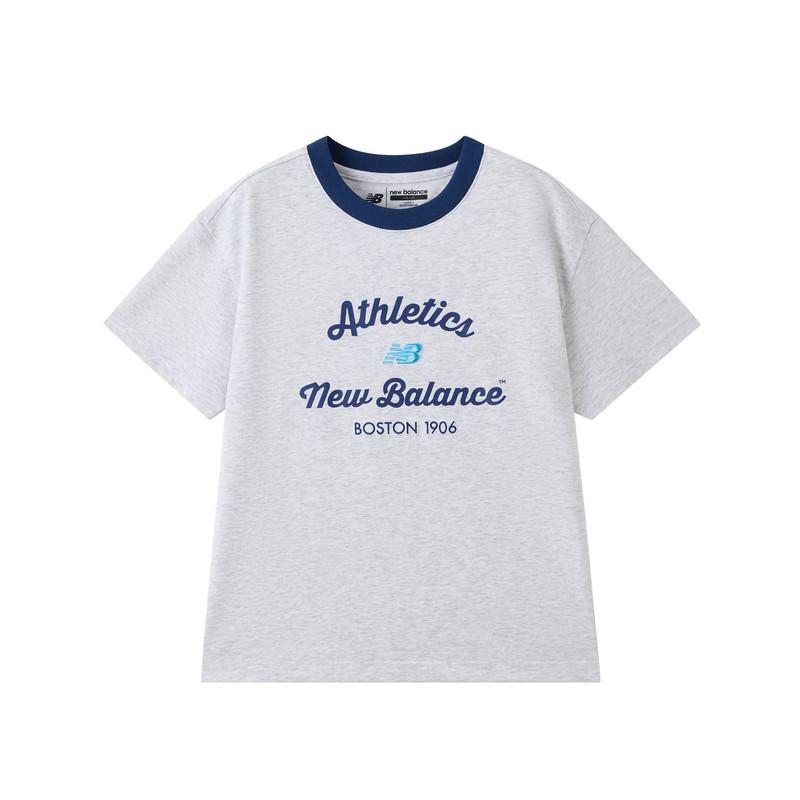 New Balance Kids T Shirts Crew Neck 7EG21073-LGR 130
