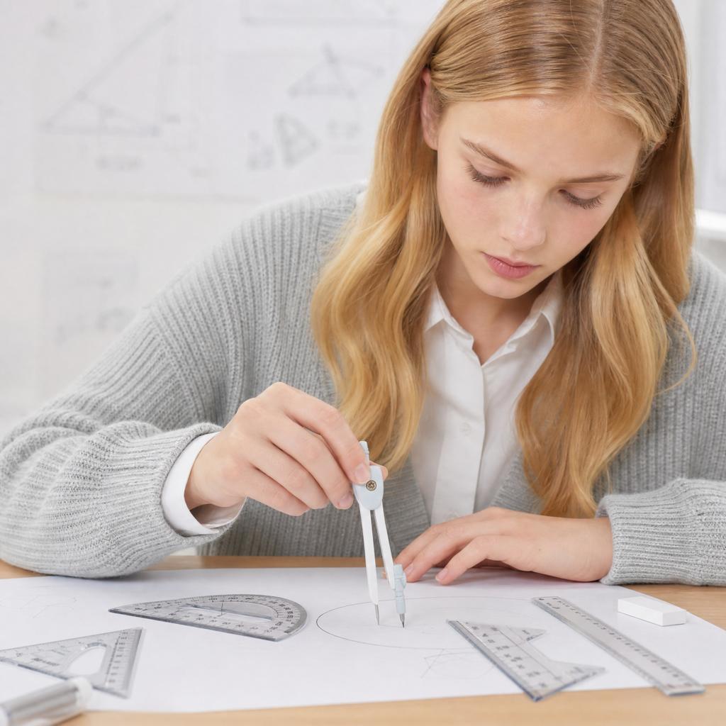 And Ruler Set for Students, Ruler Included, Geometry Kit for Exams and Drawing