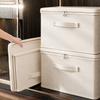 Extra Large Stackable Oxford Fabric Storage Bins with Lids, Foldable Closet Organizer Boxes for Clothes and Blankets, Space-Saving Heavy Duty Wardrobe