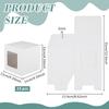 15pcs Paper Packaging Boxes with PVC Window Square White 11x11x11cm