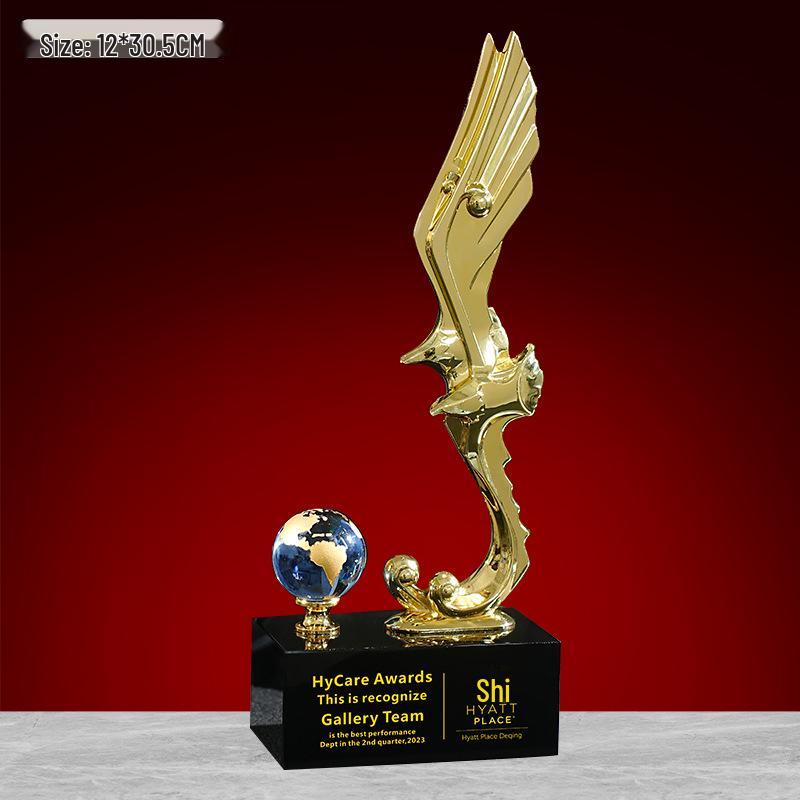 Gold, Silber, Bronze Sternburst Verdrehte Säule Trophäe - Firmen Gedenkpreis