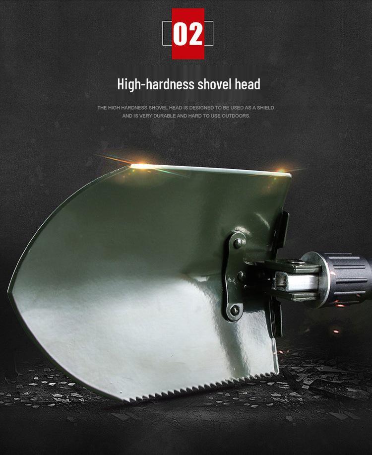 Changlin Multi-Functional Manganese Steel Military Shovel, Small & Large, for Outdoor, Camping, Fishing, Car Emergency, Self-Defense