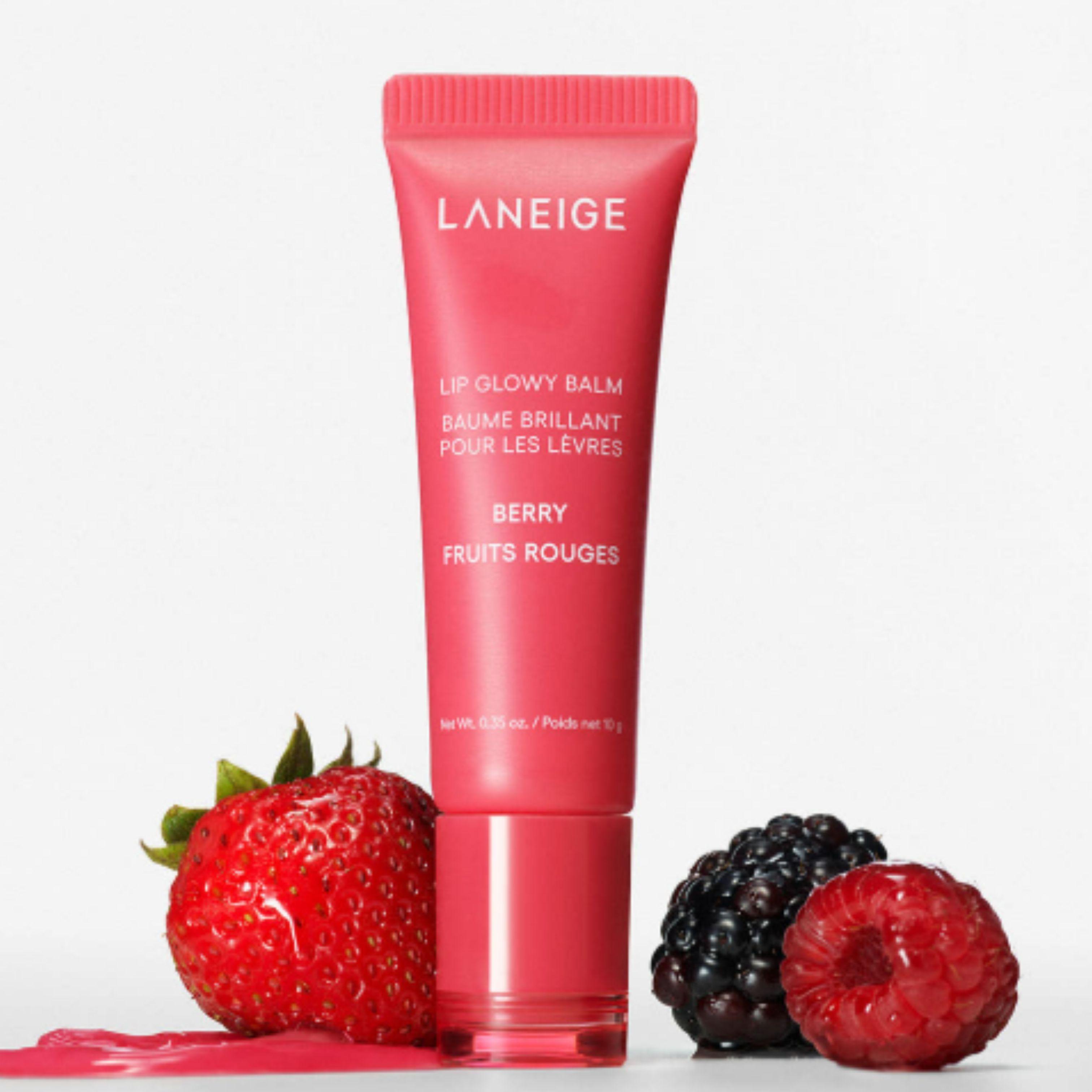 LANEIGE Lip Glowy Balm – Amazon Best-Selling Hydrating Lip Balm (10g) 01 Berry