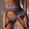 European and American New Lace Sexy Embroidery Mesh Sexy Underwear Garter Belt
