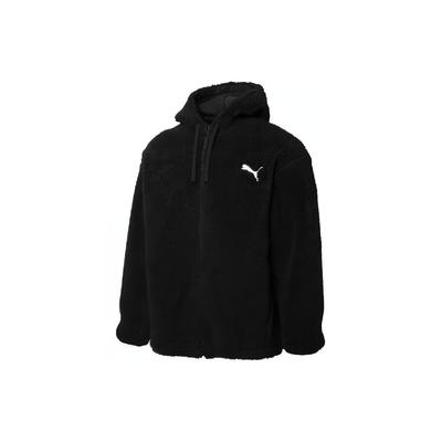 Puma Giacca in Pile a Maniche Lunghe con Cappuccio Ricamata con Logo Monocolore Giubbotti Unisex Nero 681940-01