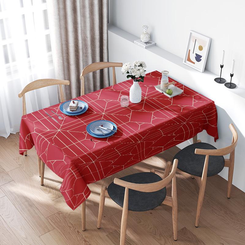

Red Spider Web Printed Tablecloth With White Lines For Home Dining Decorations In Size 60X120Cm Modern Kitchen Linen From Home G 100X140CM