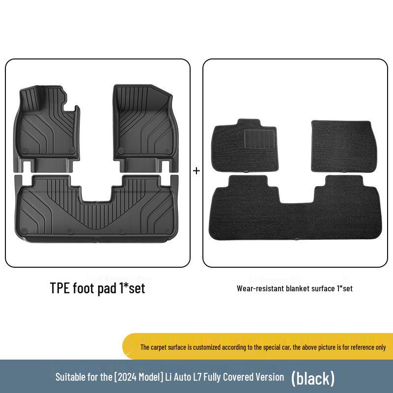 Full Coverage TPE Floor Mats for 2023-2024 Li Auto L7, 2nd Gen Upgrade