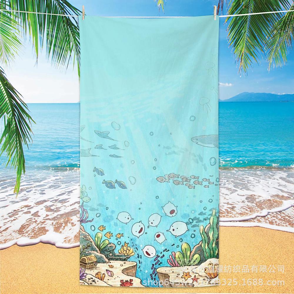 1pc Fruit Printed Large Beach Towel, Ultra-fine Fiber Towel, Outdoor Swimming, Vacation, Camping Beach Towel Bath Towel 50x100cm