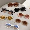 New Retro Oval Sunglasses Women Small Frame Streetwear Gradient Eyewear Fashion Designer Sun Glasses For Female