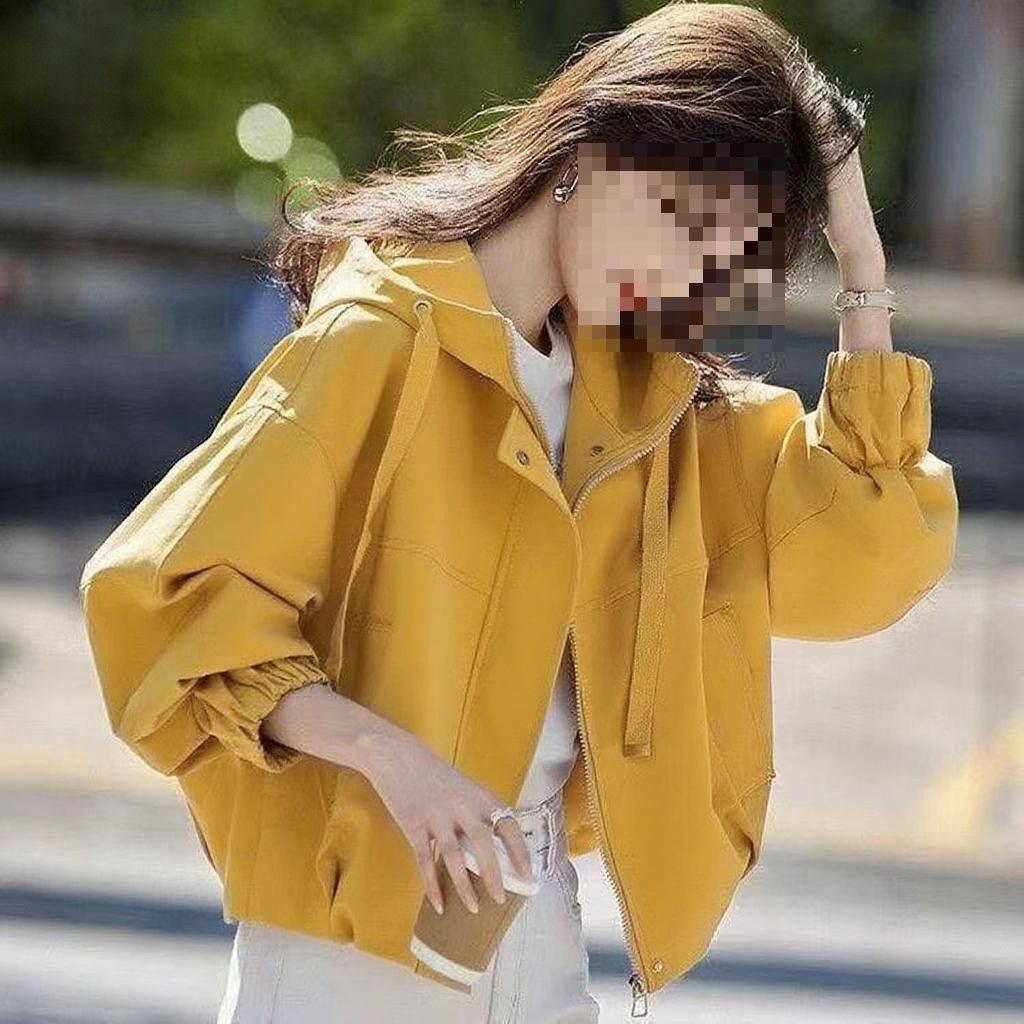 2025 Slimming Hooded Commuter Jacket: Spring/Autumn Loose Fit for Plus Sizes